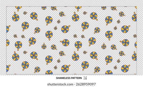 Colorful Pinwheel and Flower Seamless Pattern for Cheerful Designs