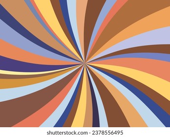 A colorful pinwheel spiral in harmonized blue and gold hues.