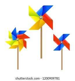 Colorful Pinwheel, Windmill vector