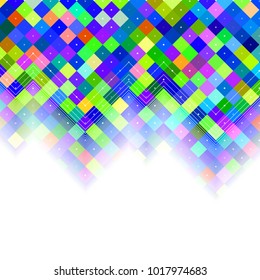 Colorful pixel 80s style background with place for your text. Vector illustration for your graphic design.