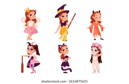 Colorful Pixel Art Characters Depicted in a Variety of Stunning Costumes and Unique Outfits