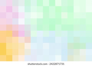 Colorful pixel background, gradient abstract tile background. Rectangular colourful check pattern.
