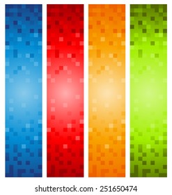 Colorful pixel Banners