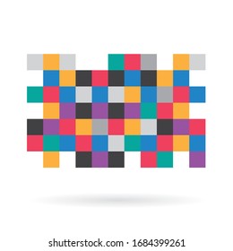 farbiges Pixelzensurmuster - Vektorillustration