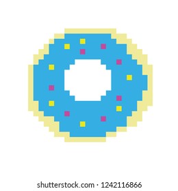 Colorful pixel donut