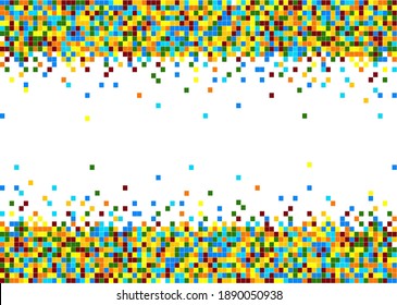 Colorful pixel halftone tile pattern