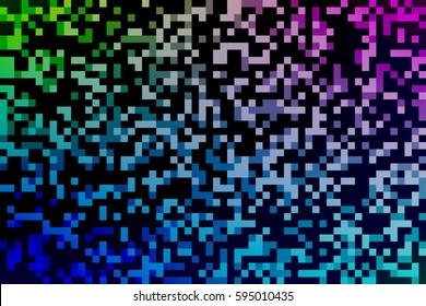 Colorful pixel rainbow abstract background. Vector illustration.