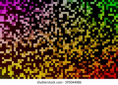 Colorful pixel rainbow abstract background. Vector illustration.