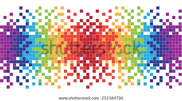 Colorful Pixels Stock Vector (Royalty Free) 251364706