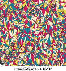 Colorful Pixels Mosaic. Abstract Background. Polygonal Vector Illustration. 