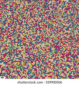 Colorful Pixels Mosaic. Abstract Background. Polygonal Vector Illustration. 
