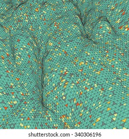 Colorful Pixels Mosaic. Abstract Background. Polygonal Vector Illustration. 