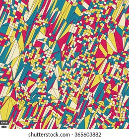 Colorful Pixels Mosaic. Abstract Background. Polygonal Vector Illustration. 