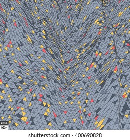 Colorful Pixels Mosaic. Abstract Background. Polygonal Vector Illustration. 
