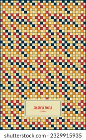 colorful pixels pattern with retro style color