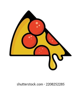 
colorful pizza slice 
Illustration - Pizza slice vector