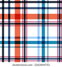 Colorful Plaid check pattern. Seamless fabric texture print.Tartan Scotland seamless plaid pattern vector. Retro background fabric.