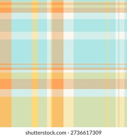 Colorful plaid pattern in pastel tones. Textile design for fashion, interiors, or backgrounds. Adds a playful, fresh aesthetic to projects needing a vibrant touch.
