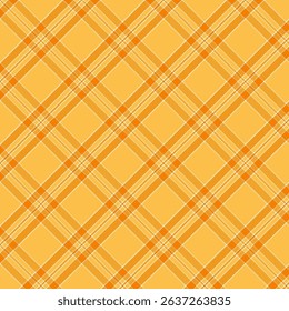 Colorful plaid repeat pattern.Checkered tartan seamless pattern in yellow and orange.Geometric graphic vector illustration background design for fabric and prints.