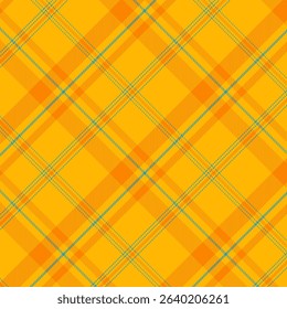 Colorful plaid repeat pattern.Checkered tartan seamless pattern in yellow.Geometric graphic vector illustration background design for fabric and prints.