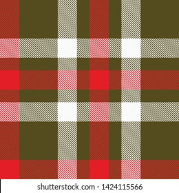 Colorful Plaid Seamless Pattern Background