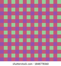 Colorful plaid seamless pattern. Tartan plaid for dress, skirt, flannel shirt, autumn, winter fabrics, background. Buffalo check gingham style. Vector flat illustration.