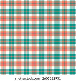 Colorful plaid with twill weave repeat pattern.Multicolor gingham checkered tartan seamless pattern.Geometric graphic vector illustration background design for fabric and prints.
