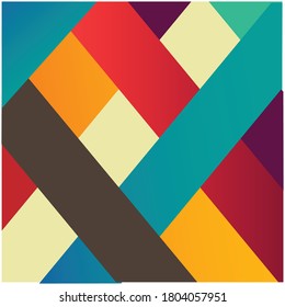 Colorful plait background in retro style. You can use this set as web and print background to make your design looking nice with vintage color schemes.