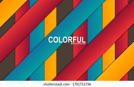 Colorful Plait Background Vector Eps