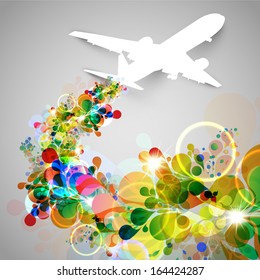 Colorful plane/flying vector illustration