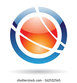 Colorful Planet Orbit Abstract Icon