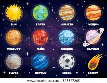 Colorful Planets Of Solar System