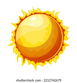 Colorful planets of solar system flat picture for web design. Cartoon Sun isolated vector illustration. Galaxy and astronomy concept