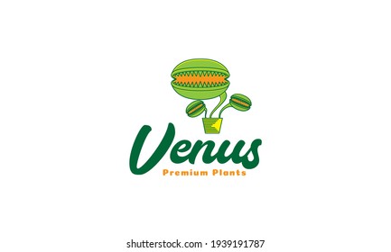 colorful plant venus logo vector symbol icon design illustration