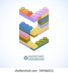 Colorful Plastic Construction Kit Blocks Set Number 2.