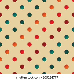 colorful plastic seamless pattern with holes. vector illustration