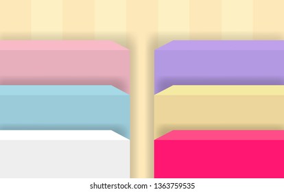 colorful platform on the studio room