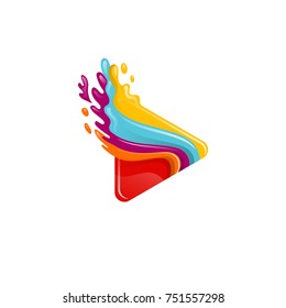 Colorful play button