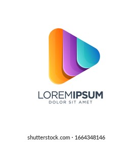 Colorful Play Logo Design Template