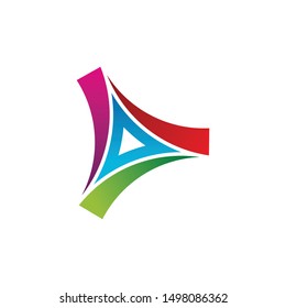 colorful play logo icon vector illustration isolated