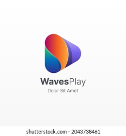 Juego colorido con el logotipo de las olas
