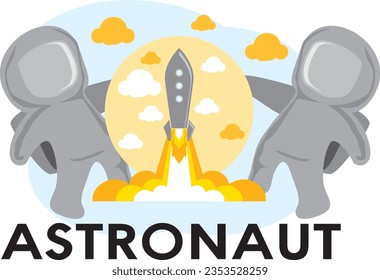 COLORFUL AND PLAYFUL ASTRONAUT GO TO THE MARS VECTOR ILLUSTRATION CAMPAIGN, GOOD FOR NEW PRODUCT LAUNCH AT SOCIAL MEDIA,WEBSITES,FLYER,BANNER,POSTER,BILLBOARD. SCHOOL,UNIVERSITY,PRE-SCHOOL, BABY SHOP