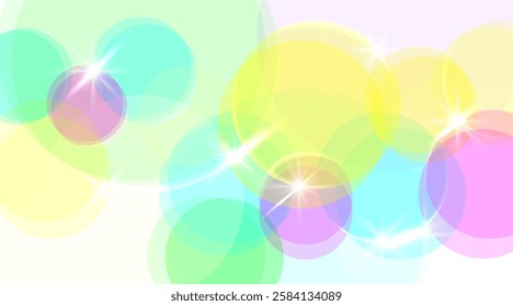 Colorful and Playful Bubbles with a Soft Glow and Overlapping Circles that Captivate