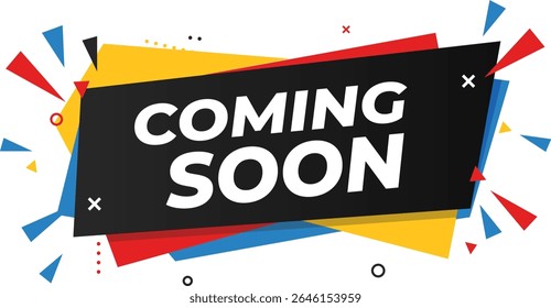 Colorful and Playful Coming Soon Poster for Social Media Countdown or Branding Teaser Campaign