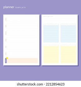 Colorful and playful journal planner template
