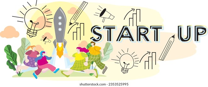 COLORFUL AND PLAYFUL ROCKET VECTOR ILLUSTRATION FOR START UP COMPANY, GOOD FOR NEW PRODUCT LAUNCH AT SOCIAL MEDIA,WEBSITES,FLYER,BANNER,POSTER,BILLBOARD. SCHOOL,UNIVERSITY,PRE-SCHOOL, BABYSHOP,STARTUP