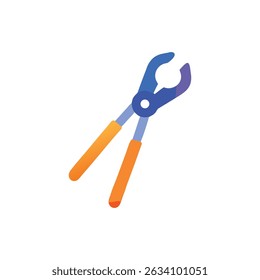 Colorful Pliers Tool Illustration Isolated on White Background