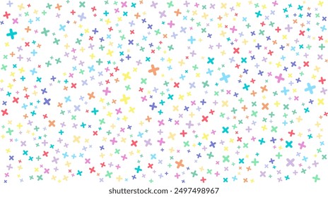 Colorful plus cross shapes background