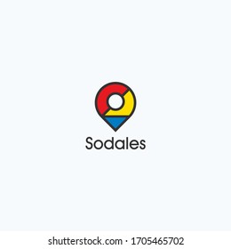 Plantilla vectorial de diseño de logotipo de punto colorido