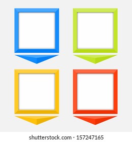 Colorful pointers with empty space